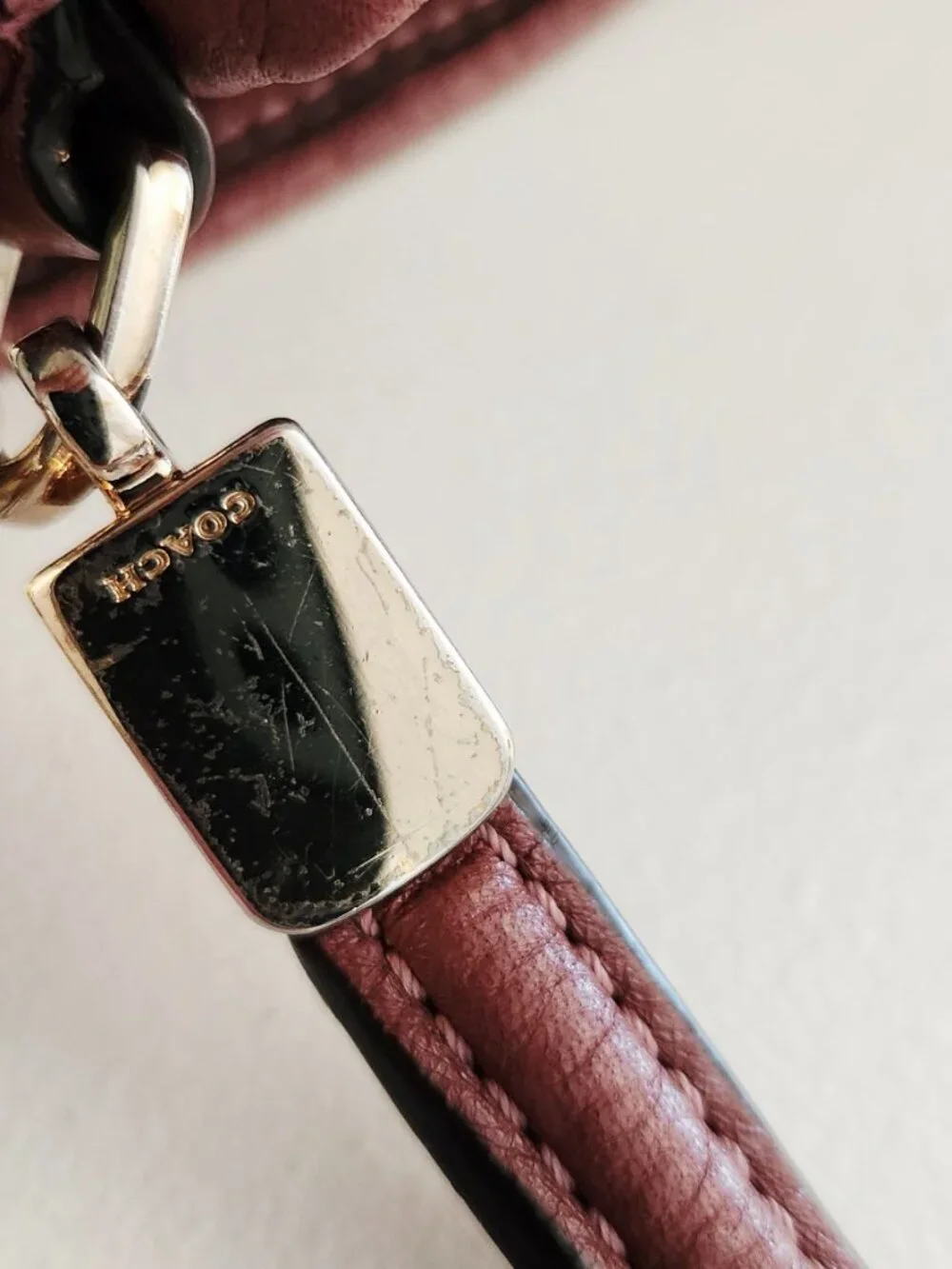 Coach Phoebe Mauve/Purple Leather Shoulder Bag Purse - Picture 10 of 14